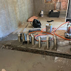 Concrete slab rough-in with multiple drain stubs